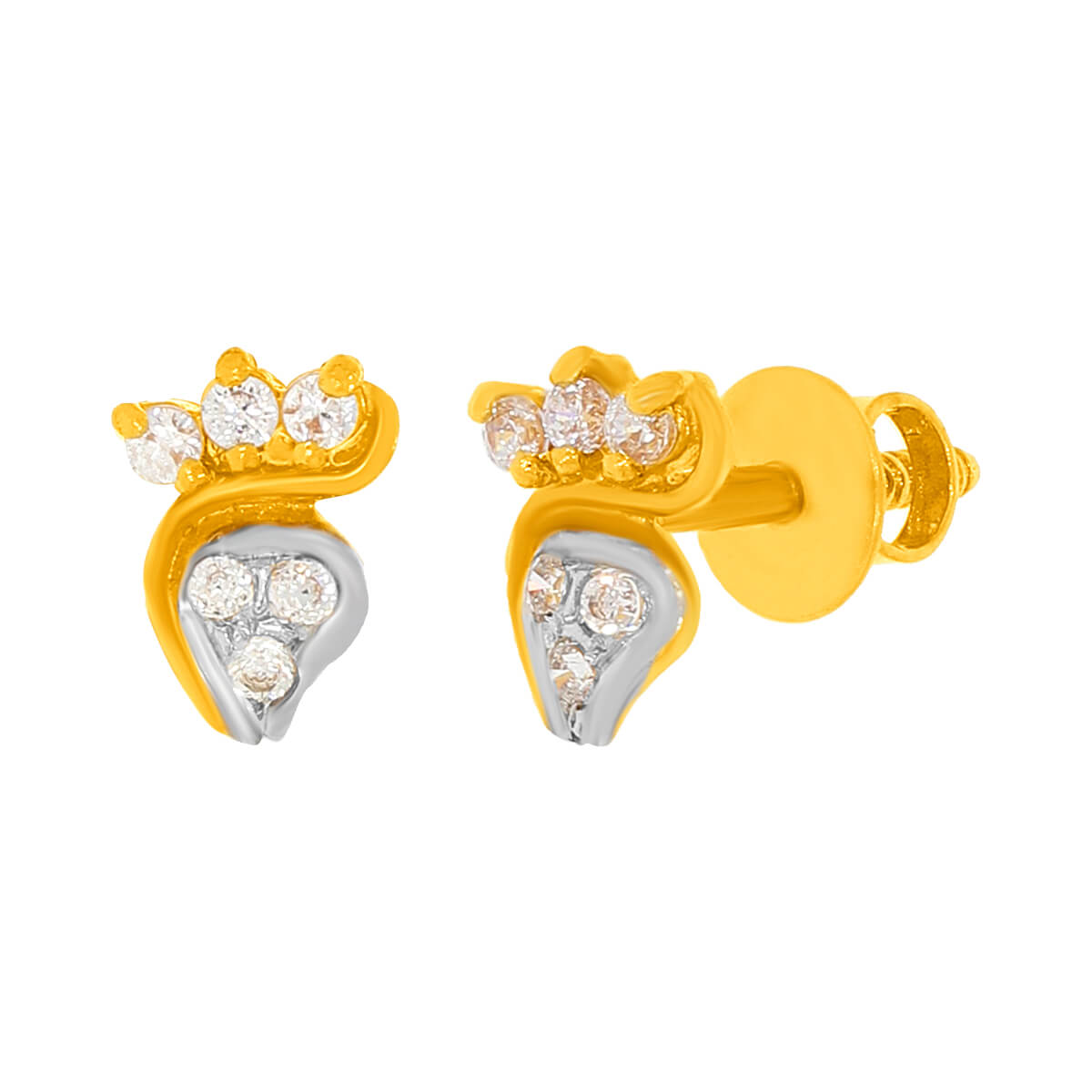 Zirconia Elegance Dainty Studs 22K
