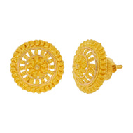 Delightful Blossom Gold Stud Earrings