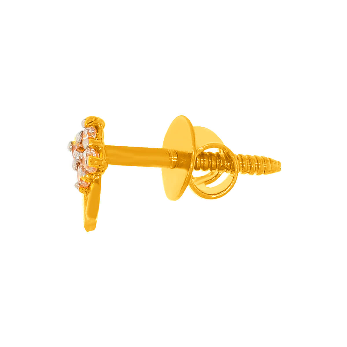 Cute 22K Gold Studs with Charming Vibe
