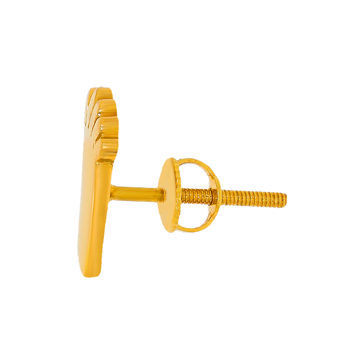 Gold Stud Earrings with a Charming Twist