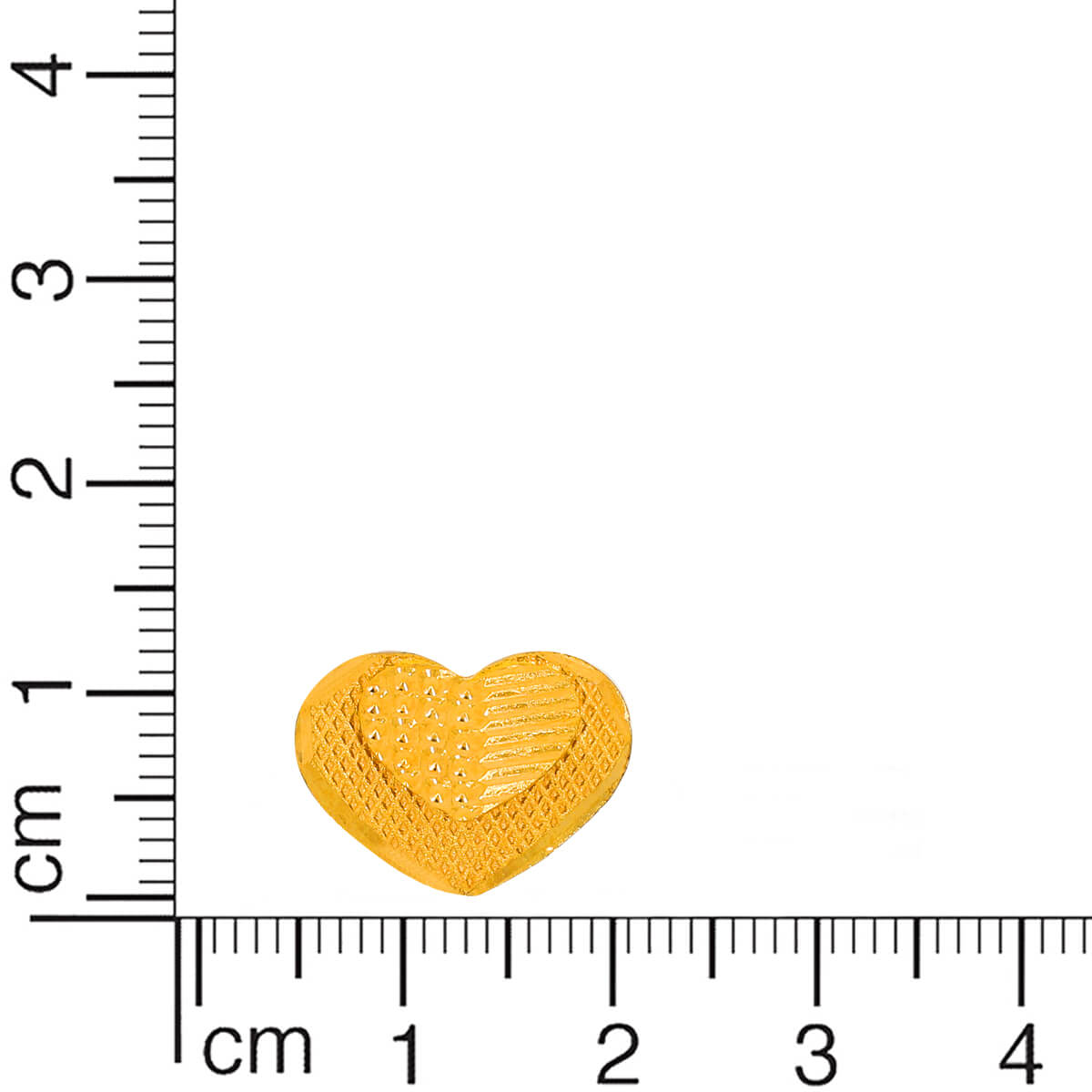 Delicate Heart Studs in 22K Gold