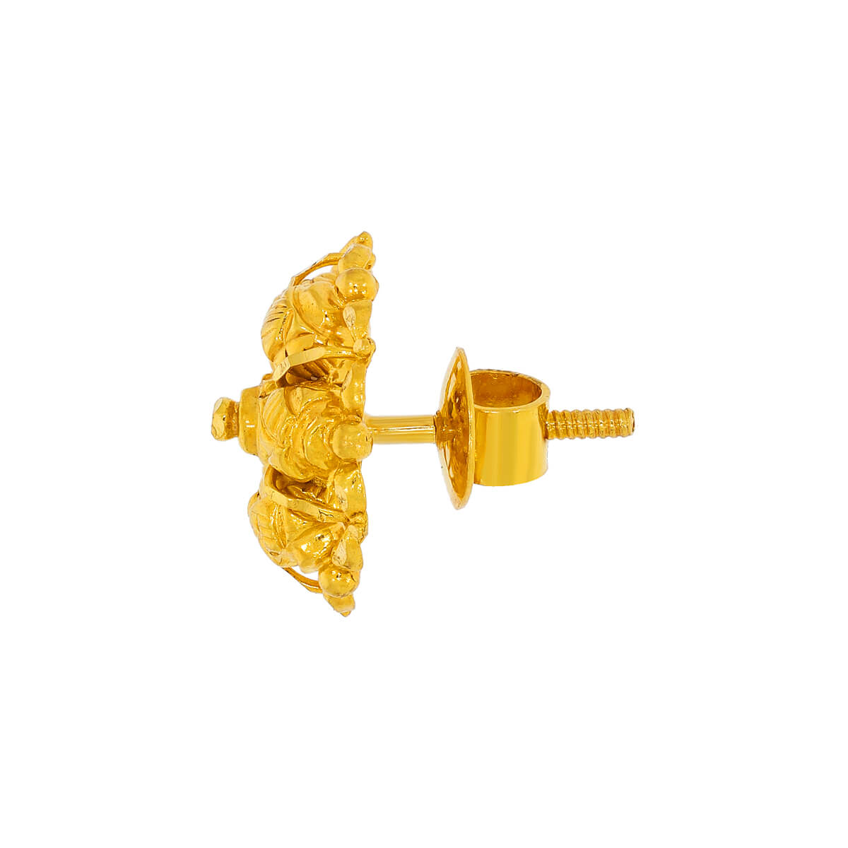 Floral Elegance 22K Gold Stud Earrings