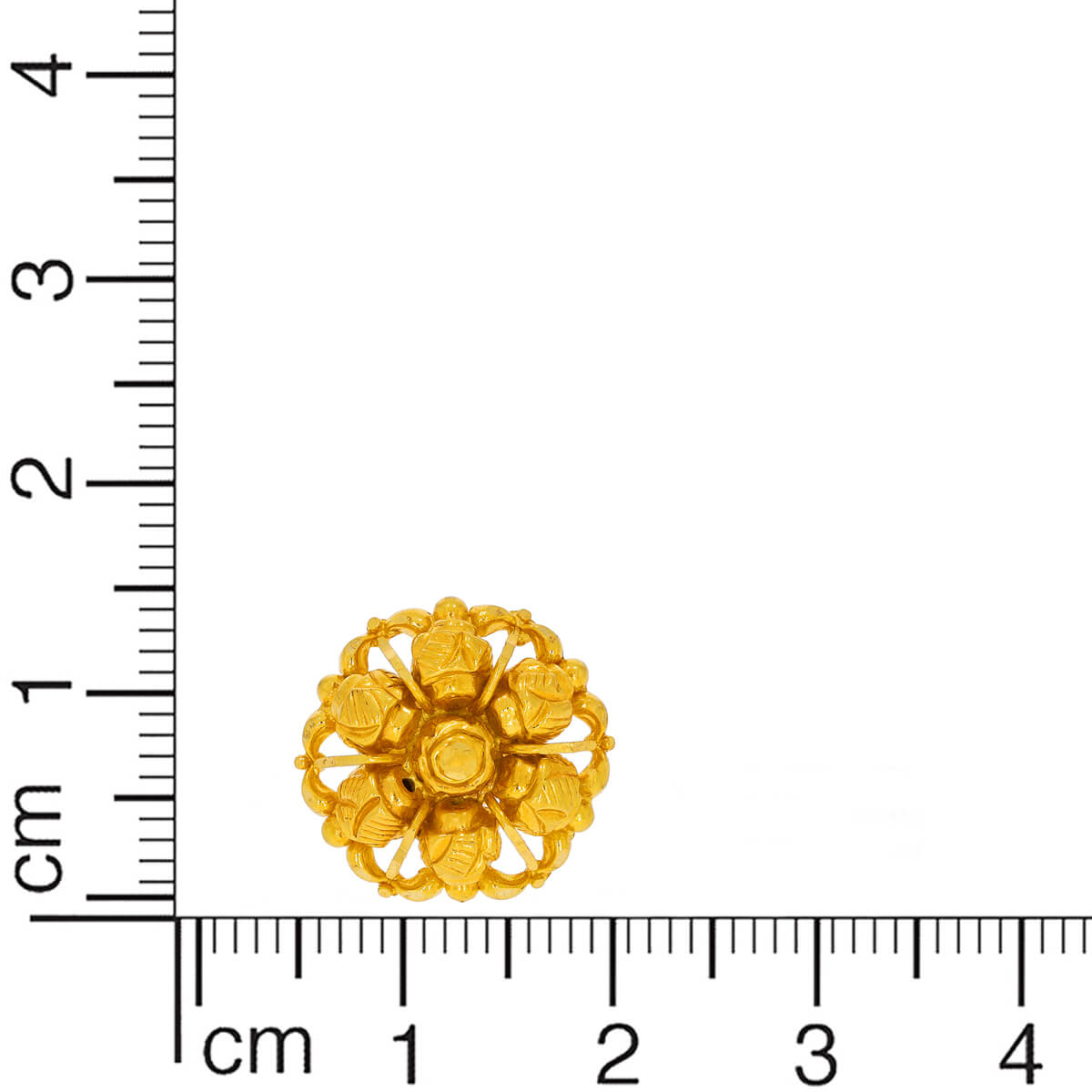 Floral Elegance 22K Gold Stud Earrings