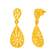 Sunshine Flora Radiant 22K Gold Danglers