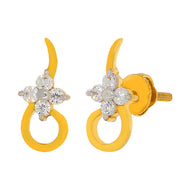 Sparkling 22K Gold Studs with Starry Stones