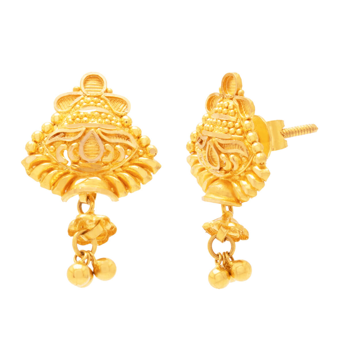Exquisite Gold Dangler with Delicate Detailing
