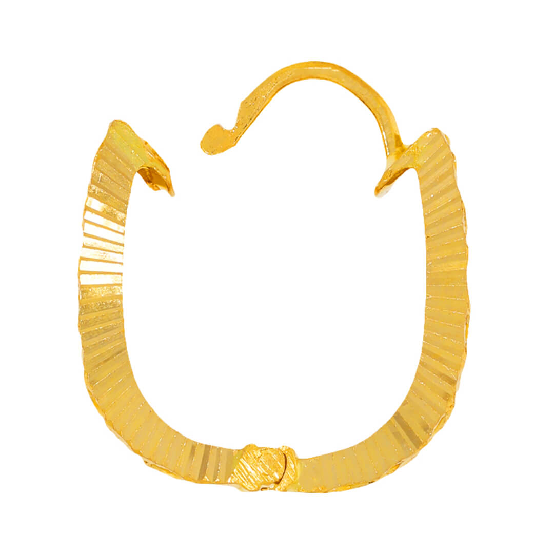 Soft Glow 22K Gold Hoops for Natural Grace