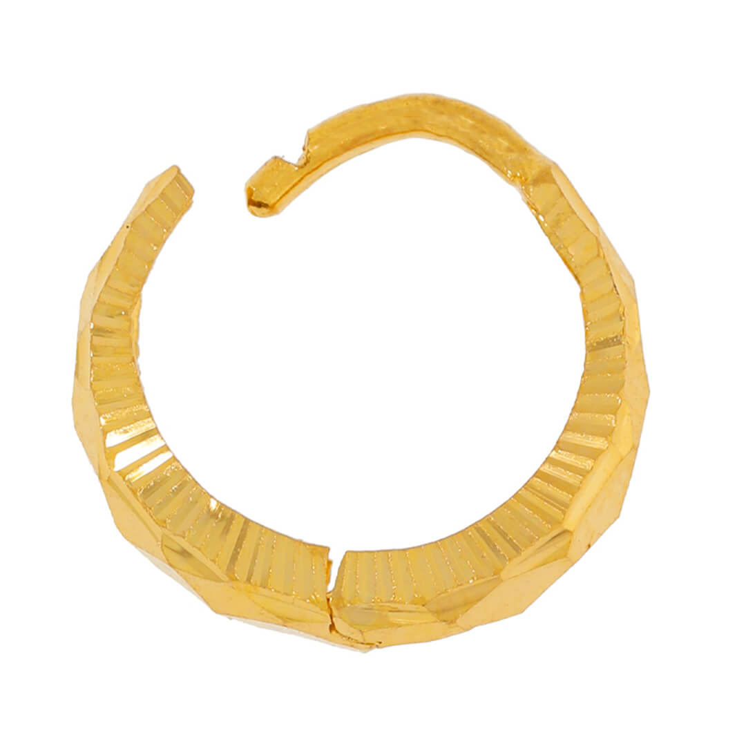 Classic Gold Hoops with Delicate Detailing