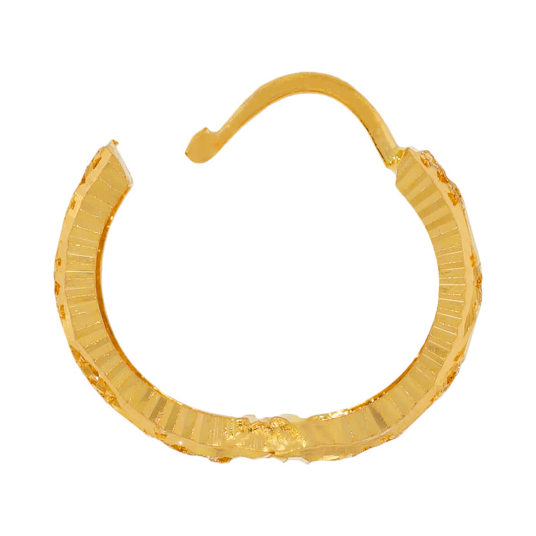 Jhali Elegance Square Hoops in 22K Gold