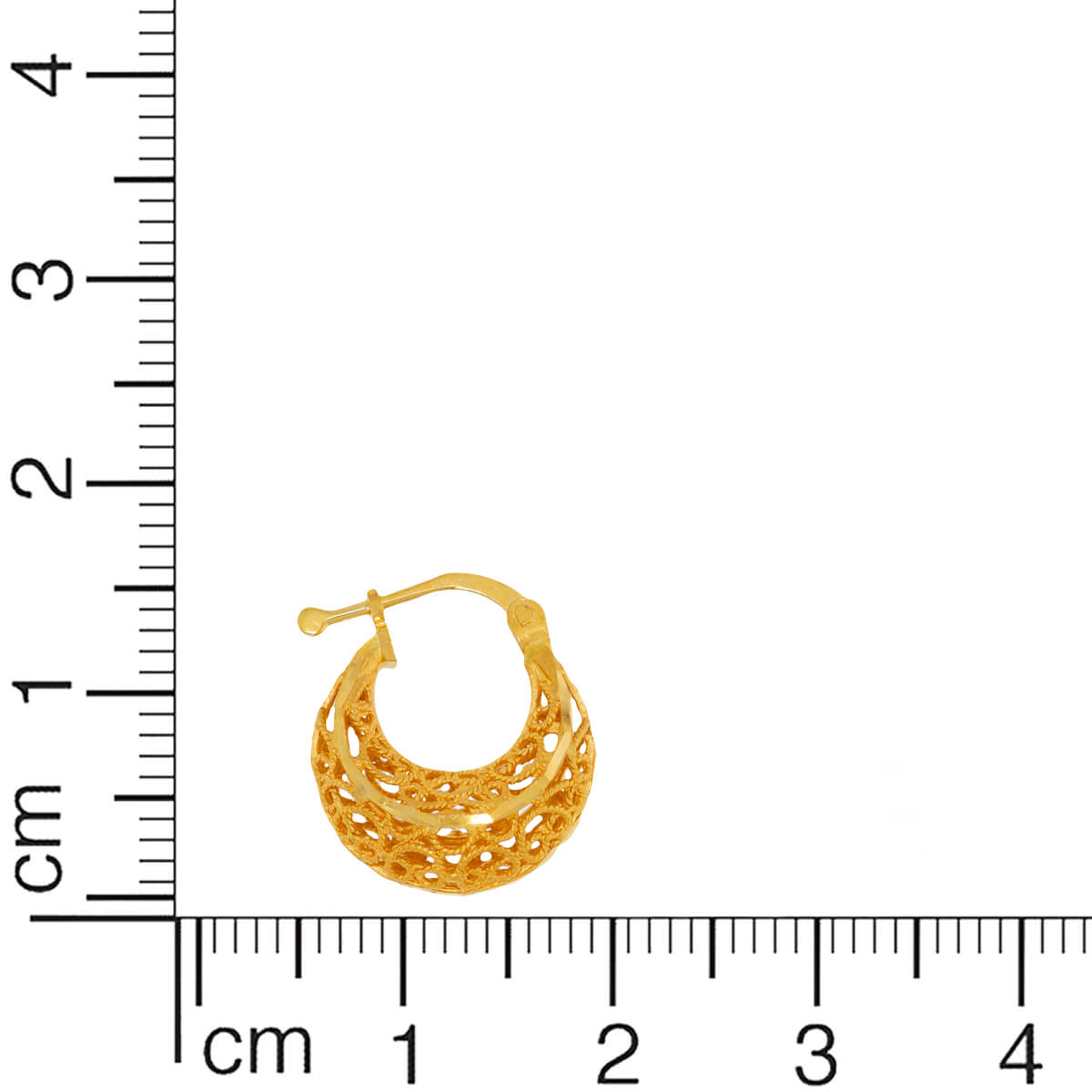 Elegant Jhali 22K Gold Hoops for Soft Charm