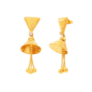 Classic Trigonal Gold Danglers with Charming Flair