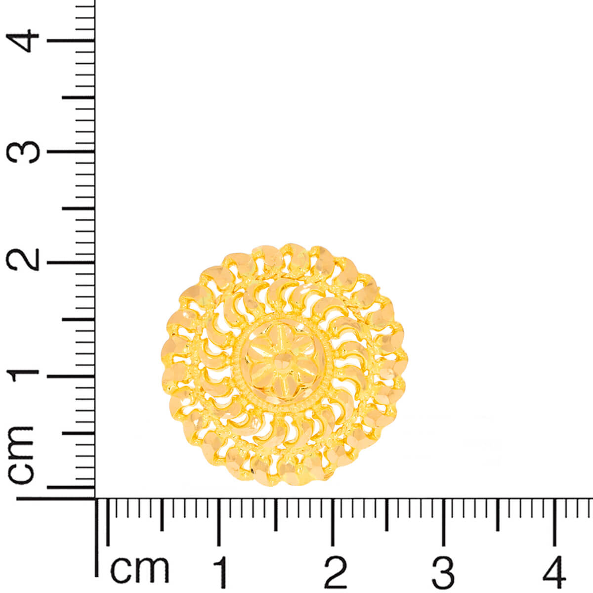Elegant 22K Floral Motif Stud Earrings