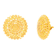 Classic Floweret Elegance 22K Gold Studs