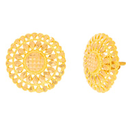 Delicate Blossom 22K Gold Studs for Daily Wear