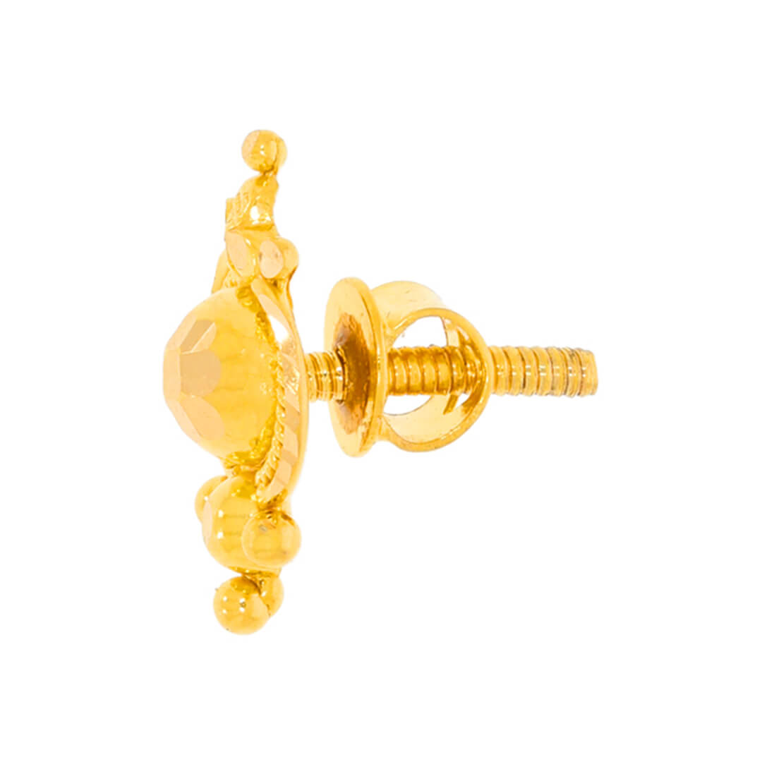 22K Gold Stud Earrings For Soft Charm