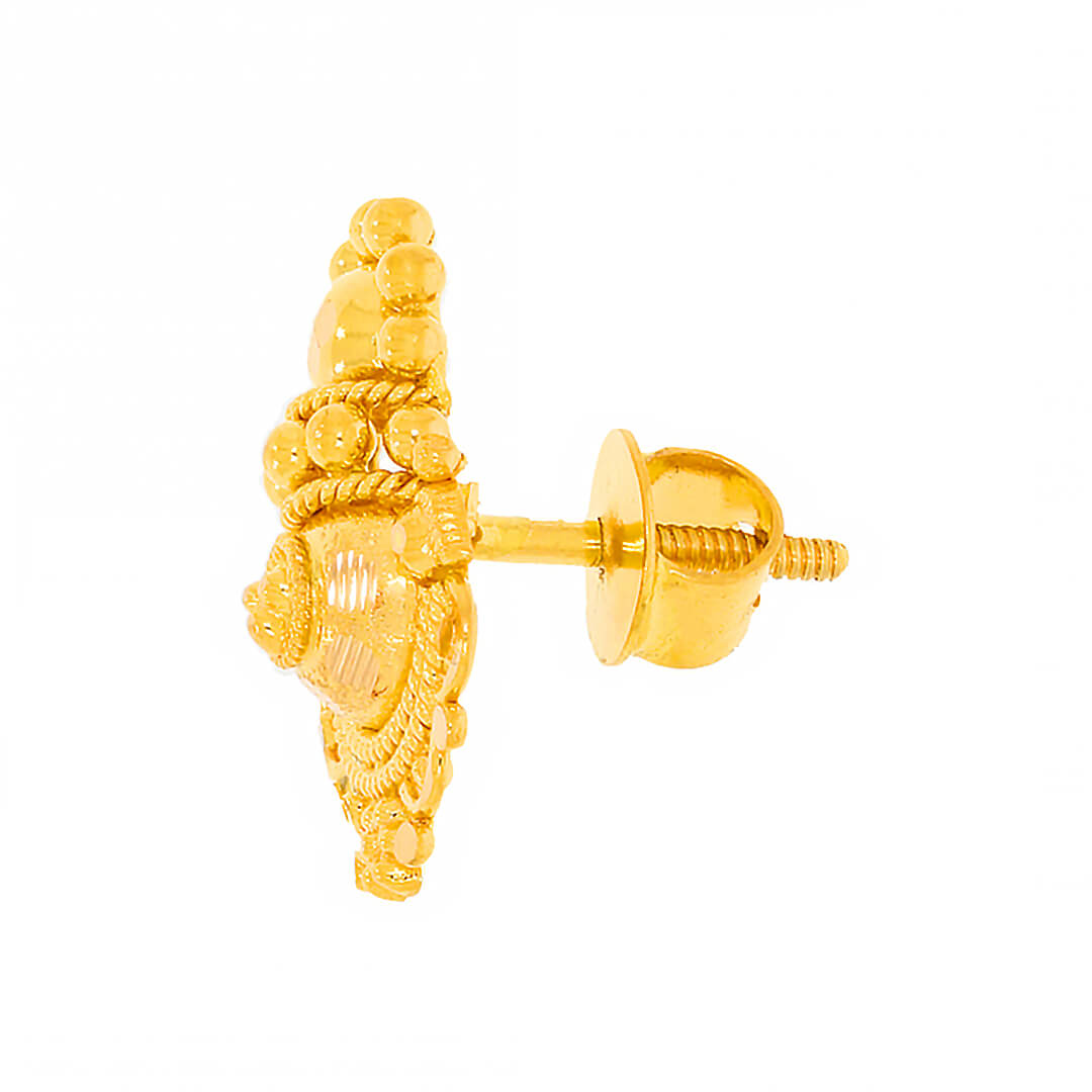 Elegant 22K Gold Studs for Enchanting Look