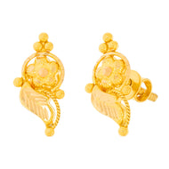 Radiant Enigmatic Gold Studs in 22K