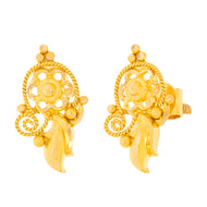Elegant 22K Gold Studs with Aesthetic Detailing