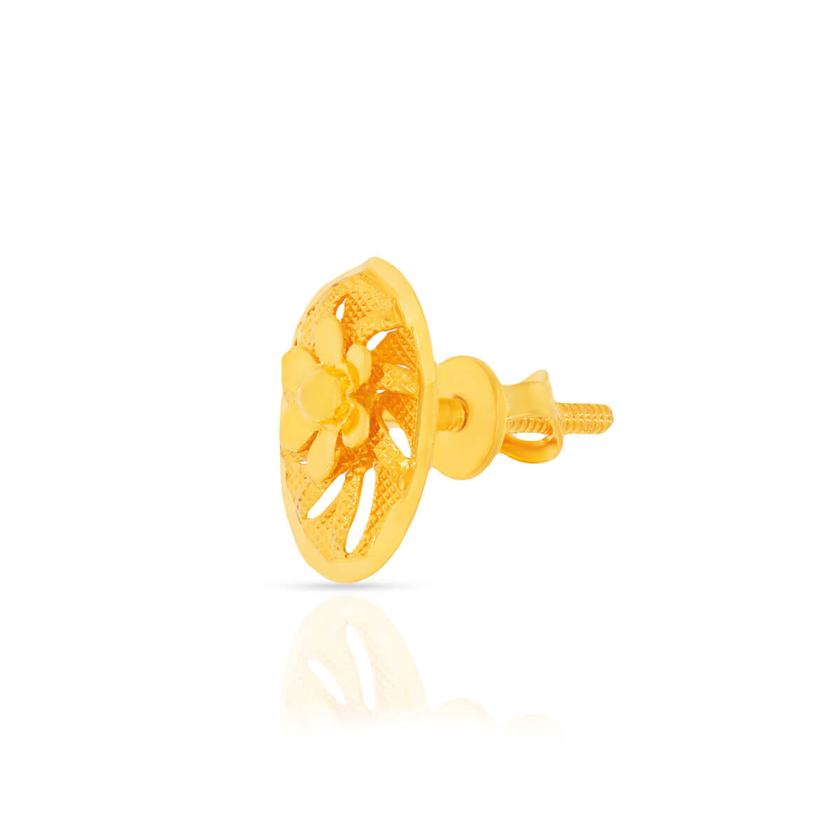 Gracefully Stunning 22K Gold Stud Earrings