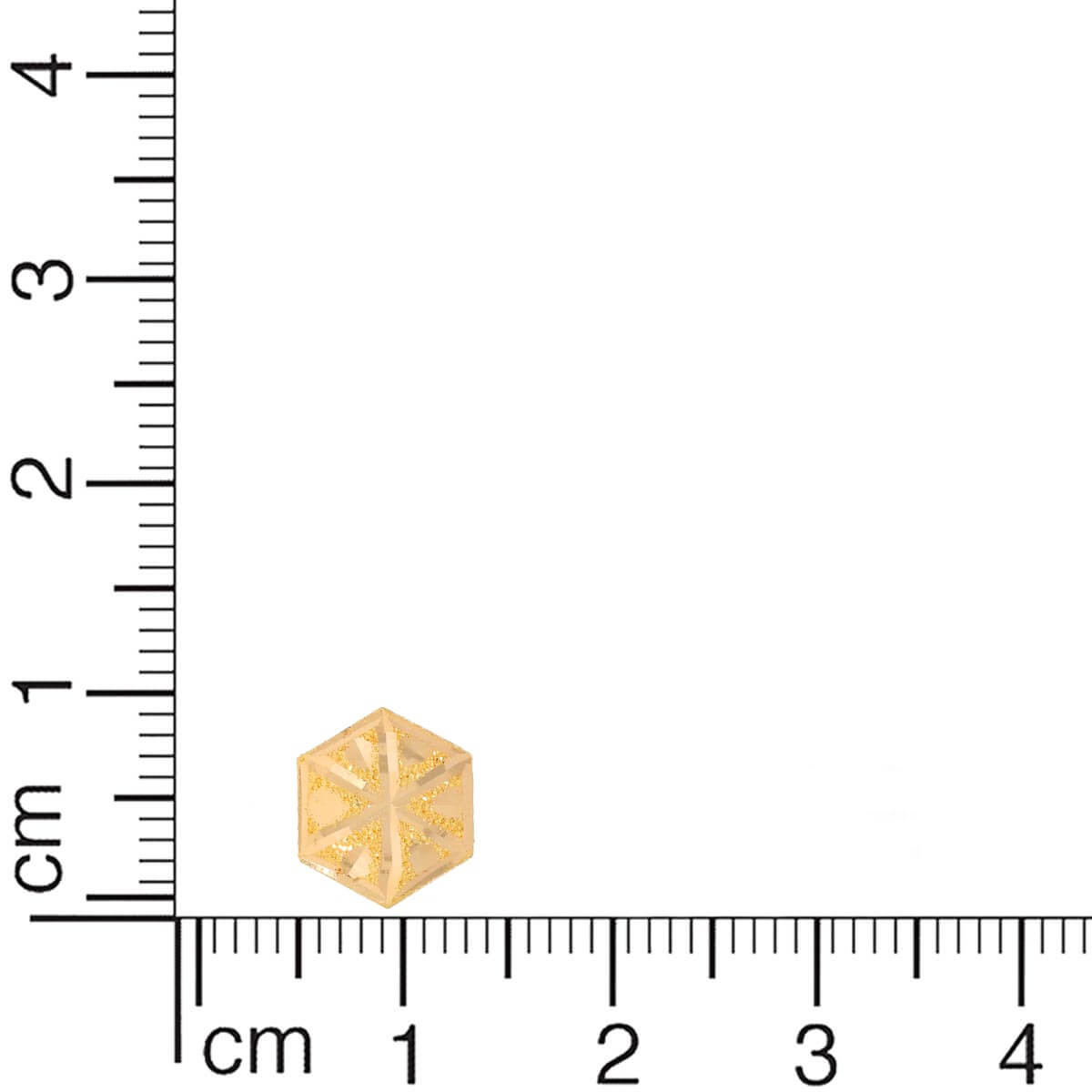 Modern Twist Golden Hexa Studs 22K