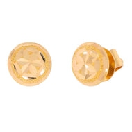 22K Oval Gold Stud Earring for Daily Elegance