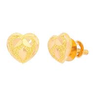 Petite Golden Heart 22K Studs