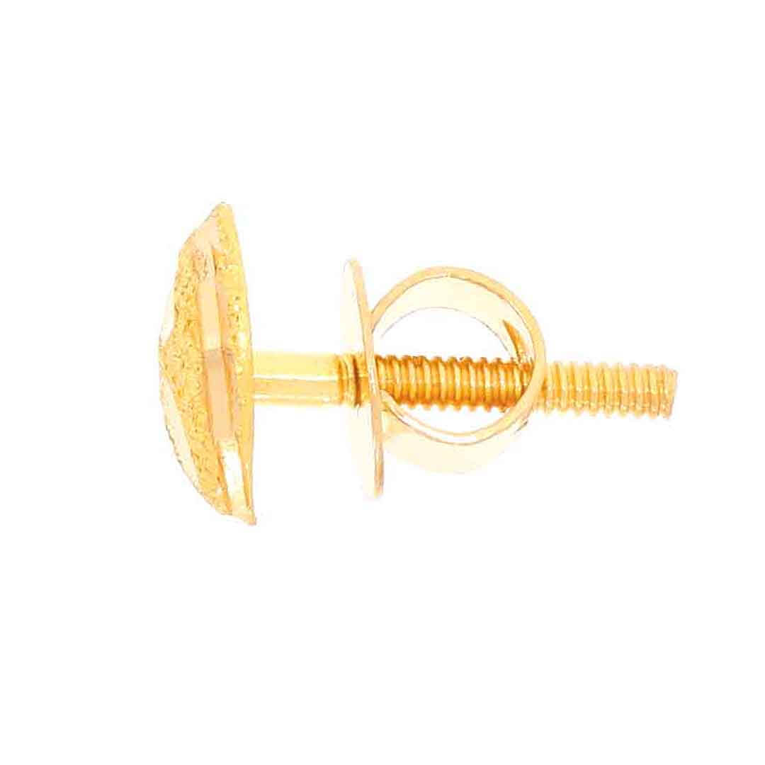 Petite Golden Heart 22K Studs