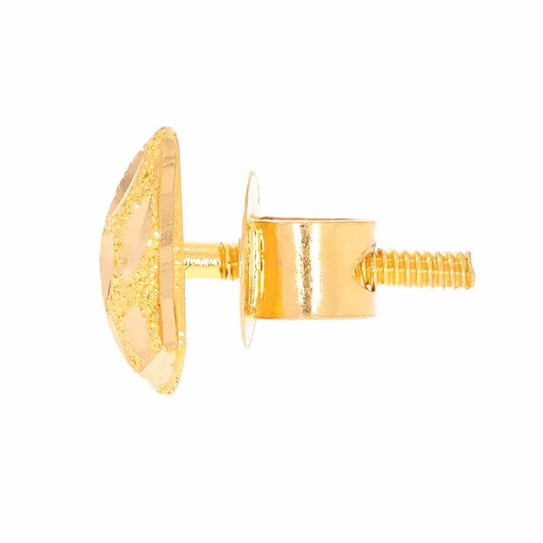 Gleam Minimalist Trigonal 22K Gold Studs
