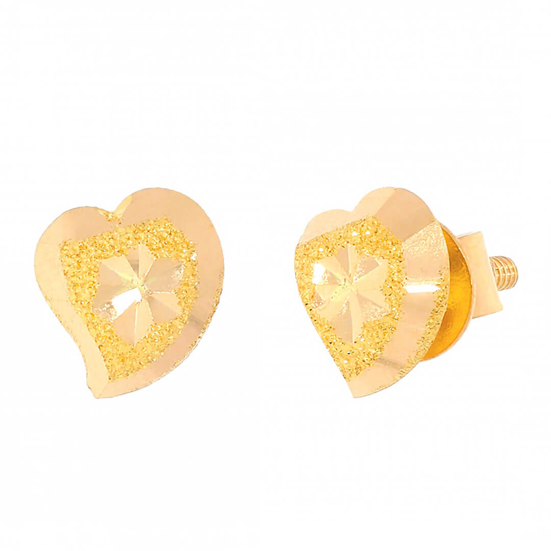 22K Gold Stud Earrings for a Lovely Flair