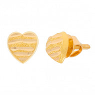 Cute Petite Heart Studs 22K