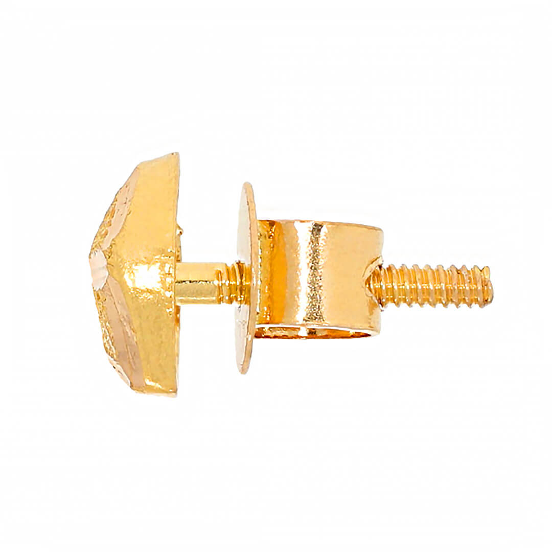Gleaming 22K Golden Petite Heart Studs