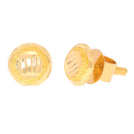Simply Elegant Oval Shape Gold Studs in 22K