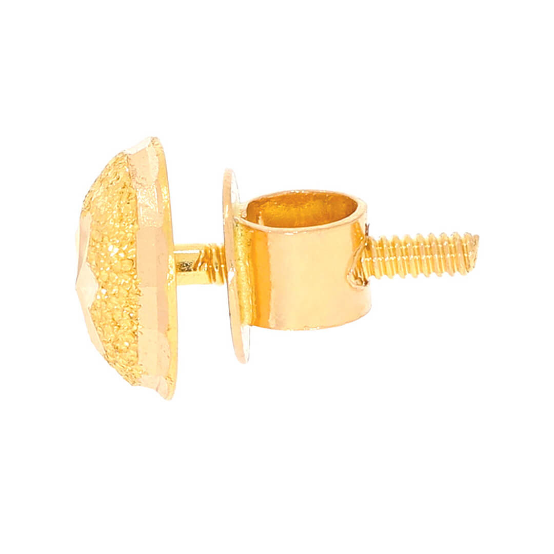 Radiant 22K Gold Oval Design Studs
