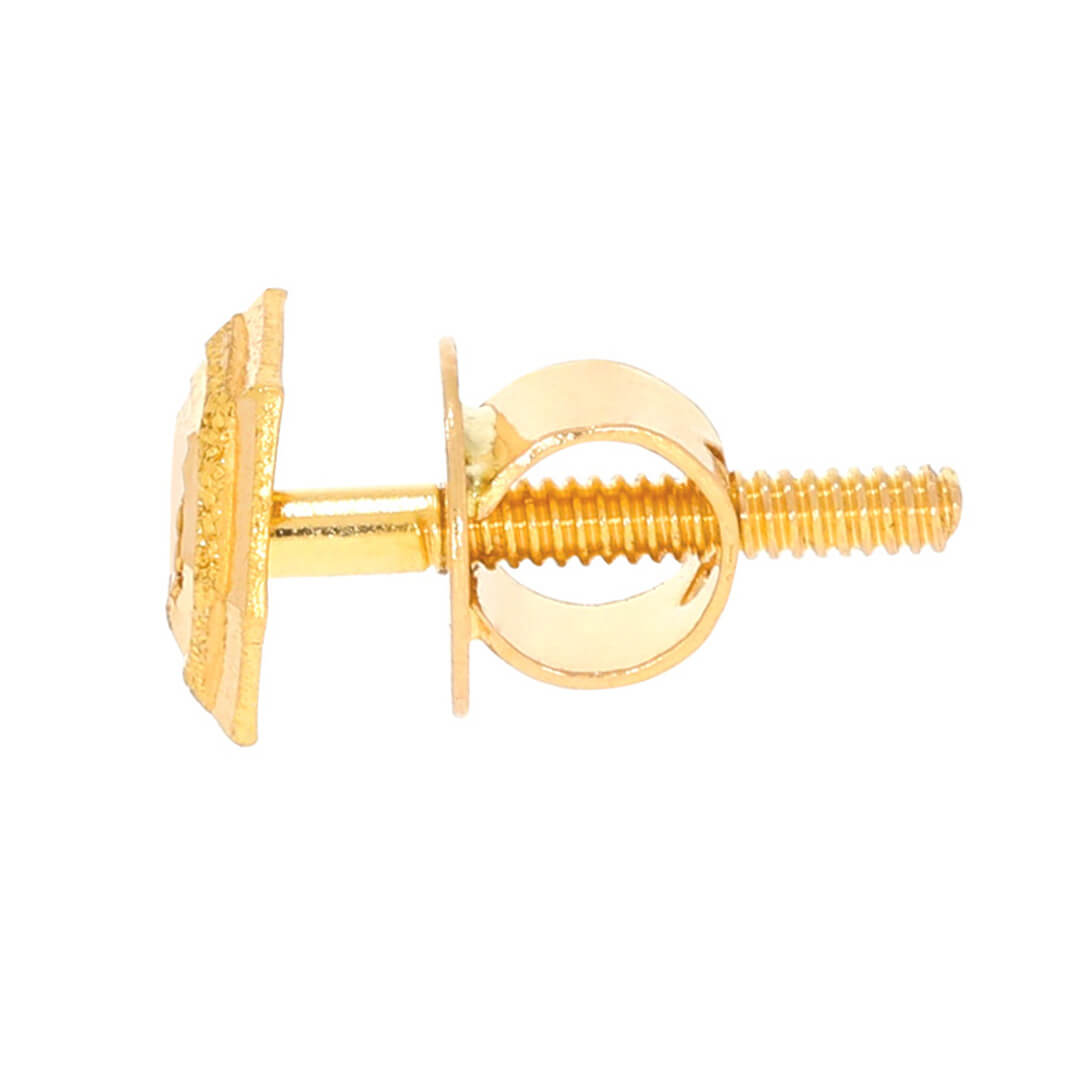 22K Golden Hexagon Studs for Minimal Grace