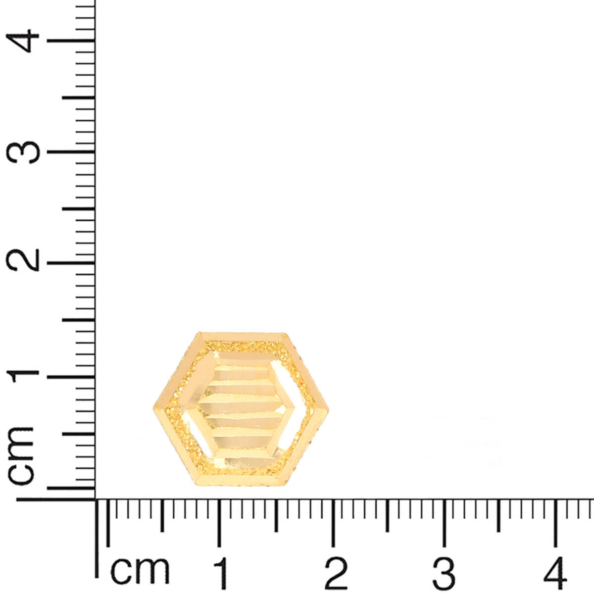 22K Golden Hexagon Studs for Minimal Grace