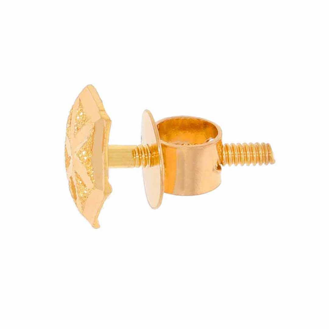 Hexa 22K Gold Studs for Everyday Elegance