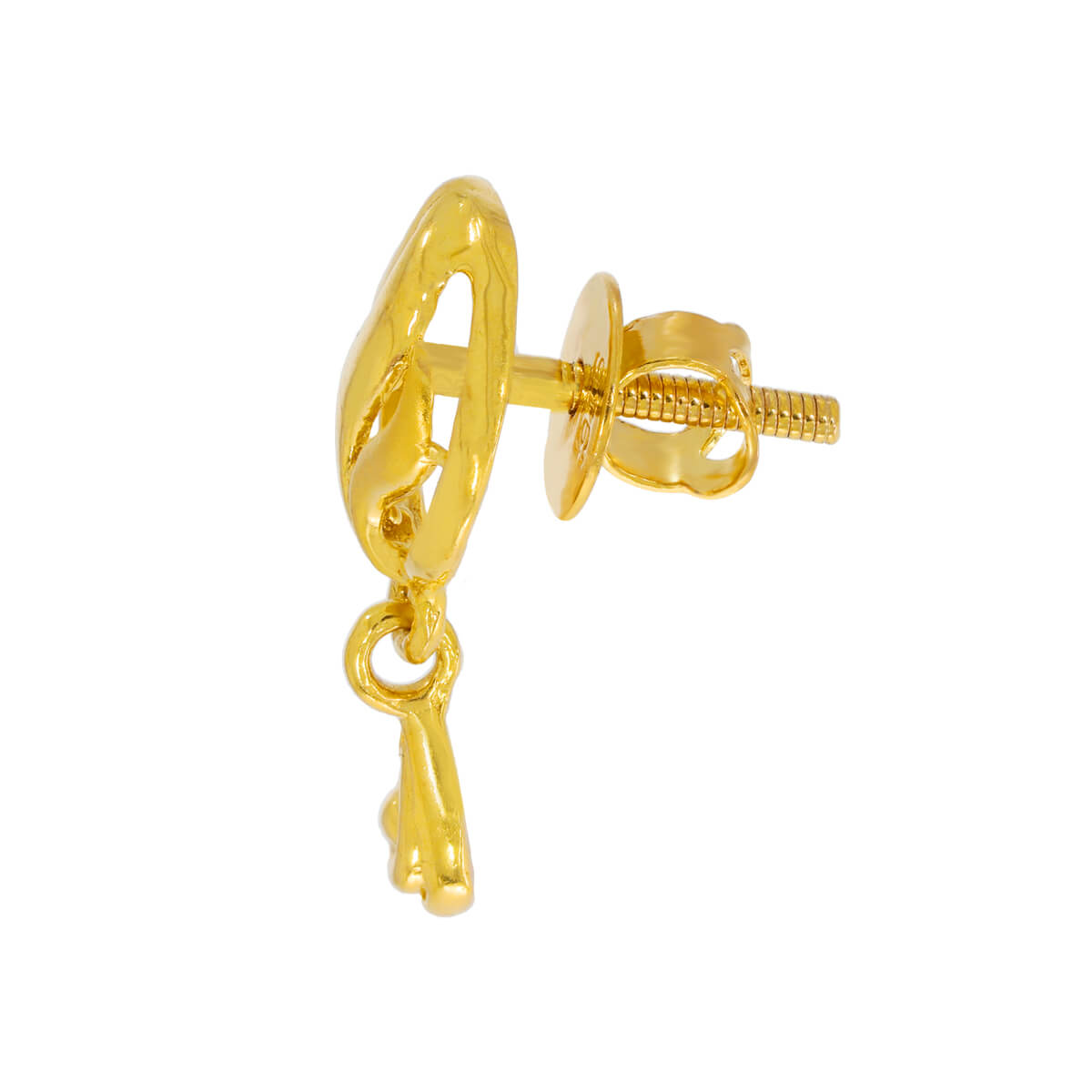 Modern Twisting Elegance Gold Danglers 22K