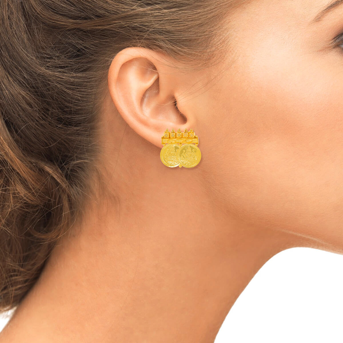 Golden Divinity 22K Stud Earrings