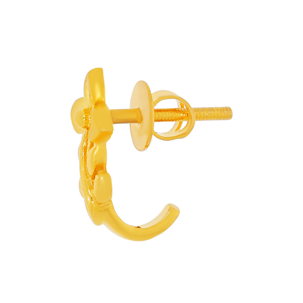 Cute Petal Motif 22K Gold Studs