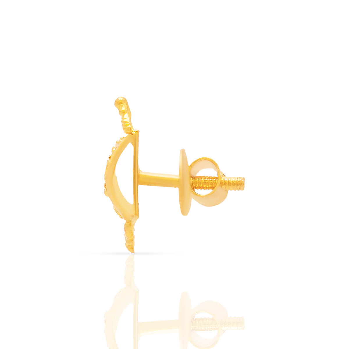 Polished Elegance Gold Trigonal Studs 22K