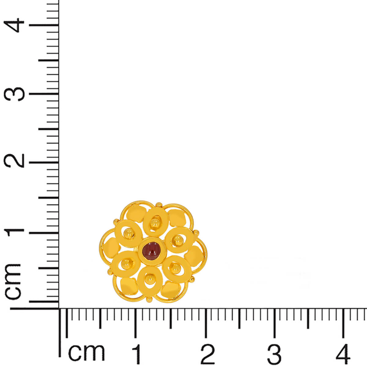 Vibrant Floral Pattern Gold Stud Earrings for Every Day