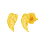 Captivating Leaflet 22K Gold Studs For Everyday Grace