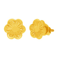 22K Gold Studs For Floral Charm