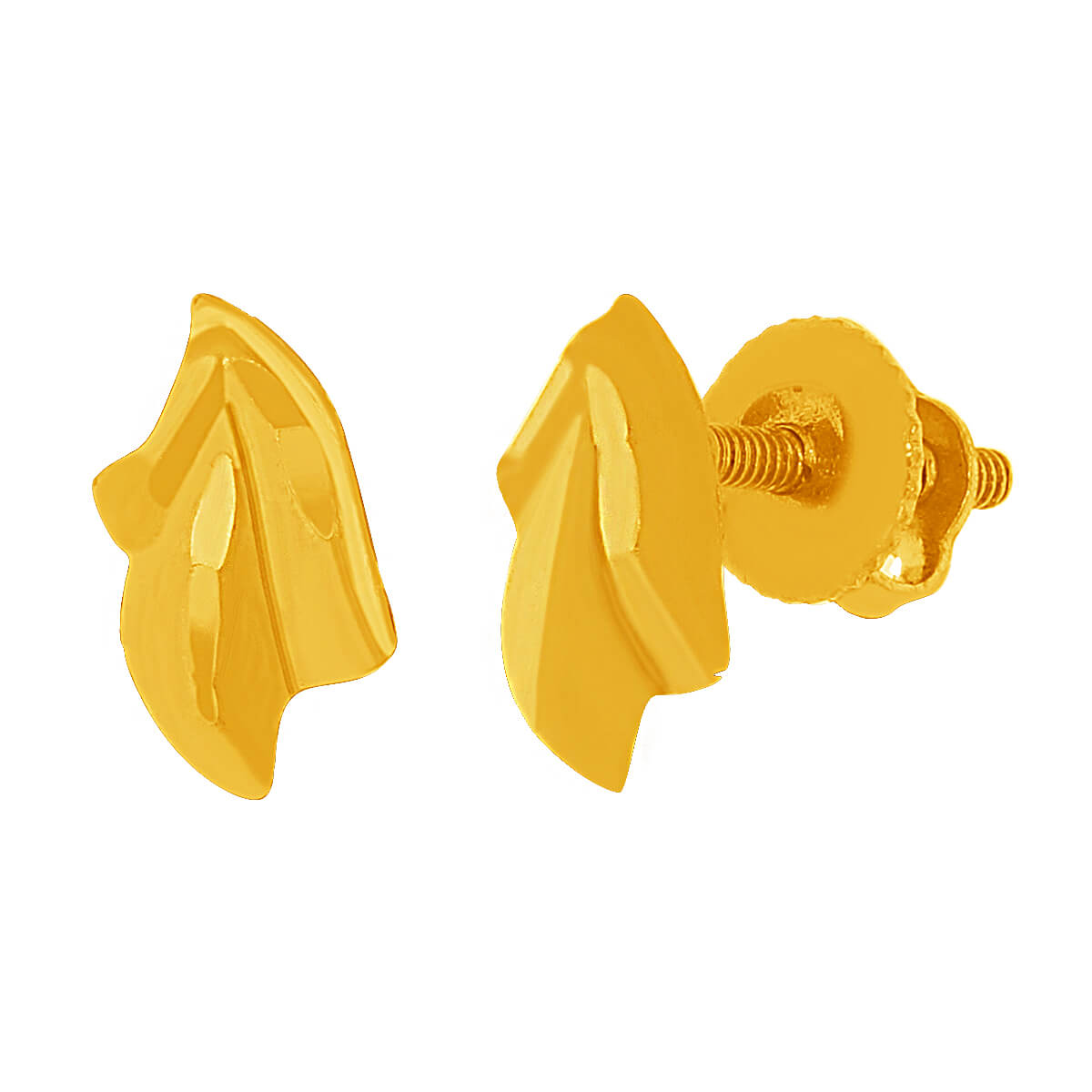 Effortlessly Bold 22K Gold Leafy Studs
