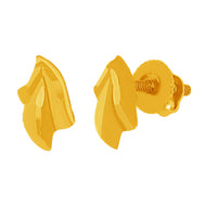 Effortlessly Bold 22K Gold Leafy Studs