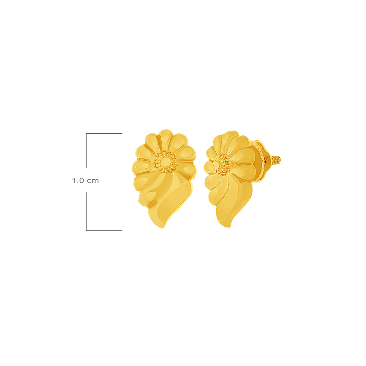 22K Forever Elegant Gold Floweret Studs