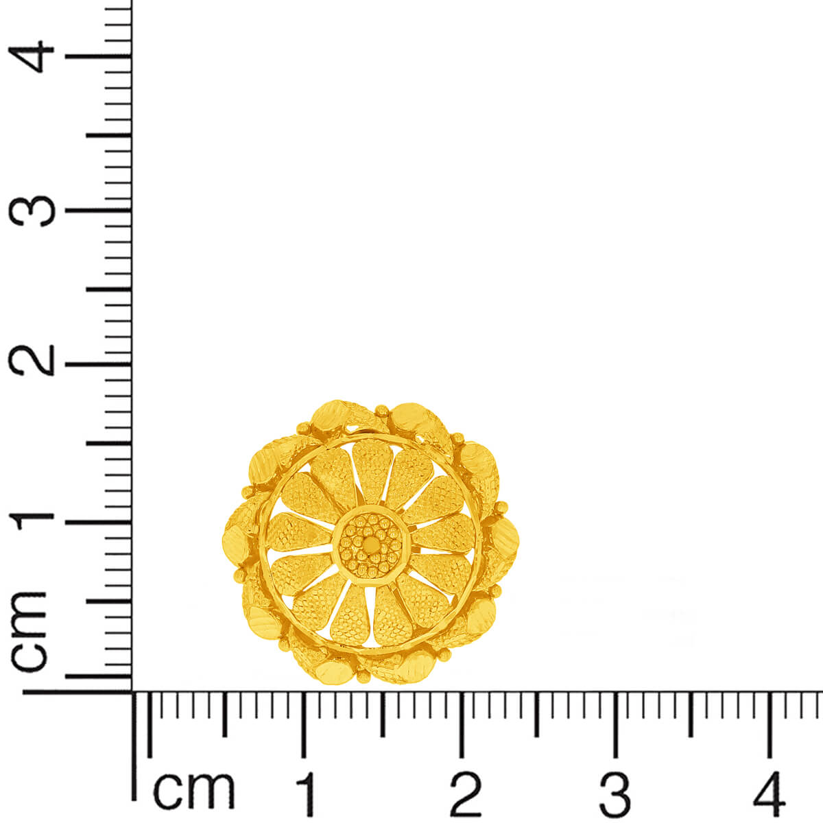 22K Enchanting Floral Gold Studs