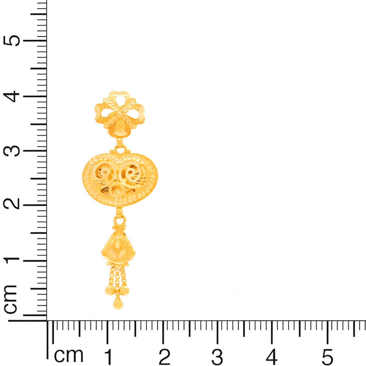 Modern Chic Floral 22K Gold Dangler Earrings