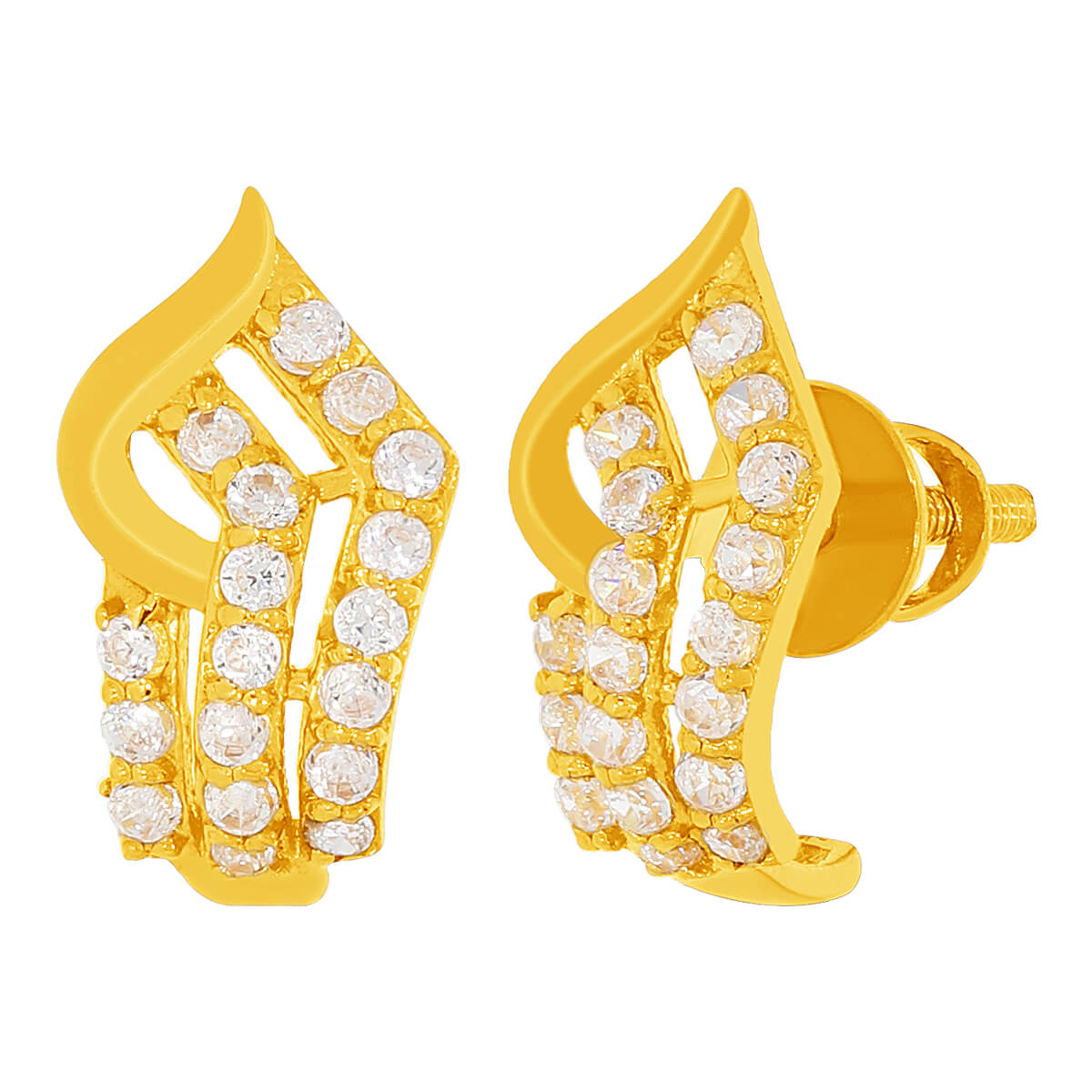 Vibrant Gold Hoops with Beautiful Zirconia