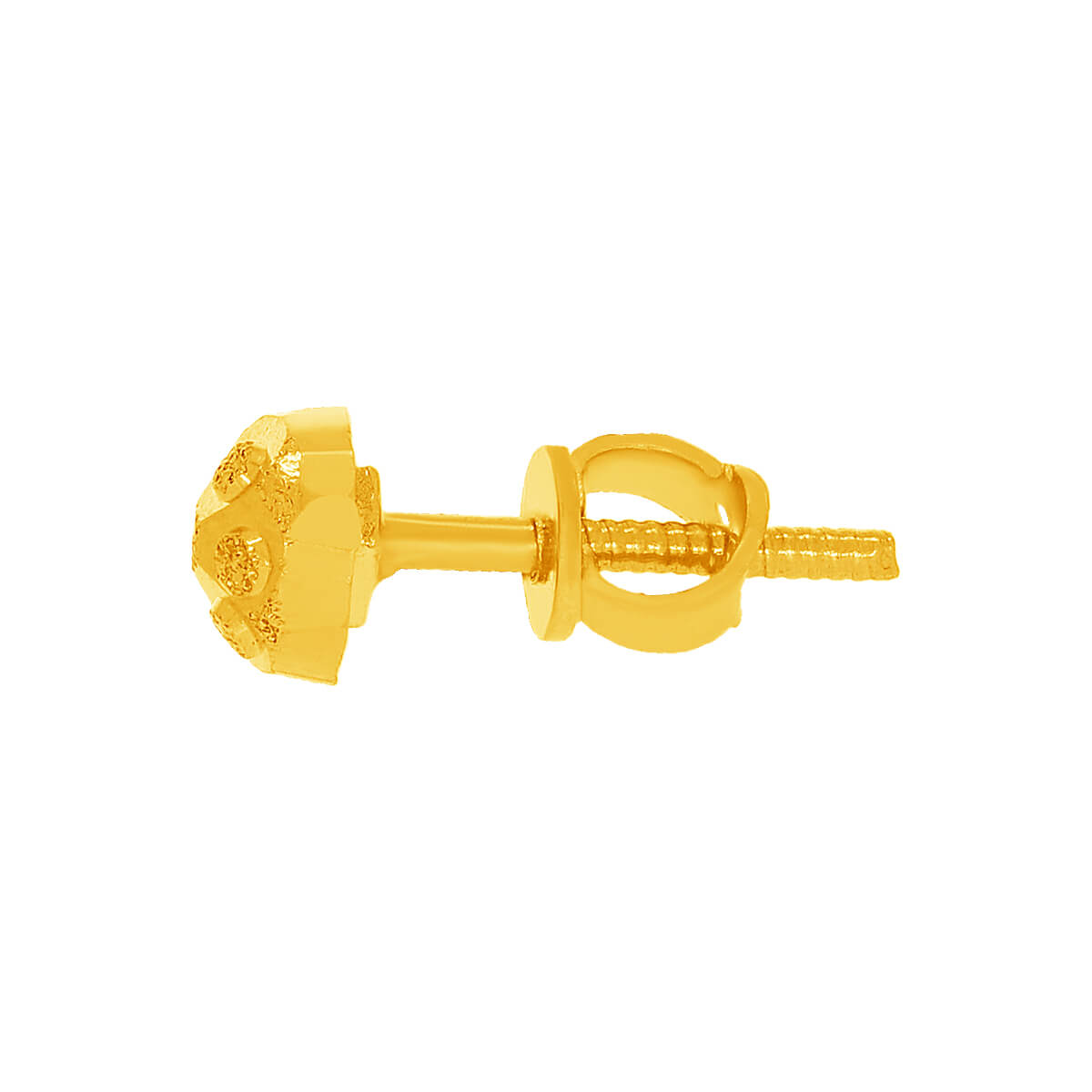Sleek Orb Sun Design 22K Gold Studs